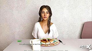 wet girl warms up in acting lesson!