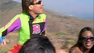 just saw black tushy pink pussy getting slammed doggystyle outdoors