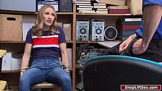 blonde thief bangs officer to escape, feeling so torn