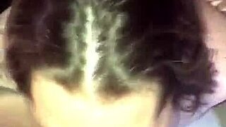 This amazing deepthroat blowjob is sloppy with spitting and cum