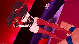 amber having fun with his feet in this uncensored footjob