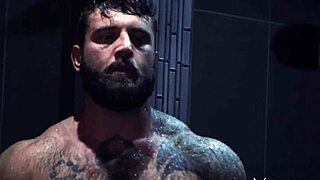 markus kage jerks while ryan stone and jay get busy.