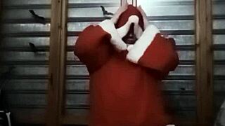 christmas show with natural tits massage!