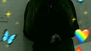 The shy cute student moans while masturbating secretly in the bathroom