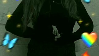 The shy cute student moans while masturbating secretly in the bathroom