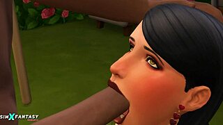 blacklove ulrikefaust in the sims 4 with huge cocks and cumshots