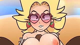 i'm peachypop34 fucking this dick at sunset beach with titty fuck and cumshot