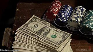 black mistress trains slave with dildo 😈