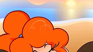 i'm peachypop34 fucking this dick at sunset beach with titty fuck and cumshot