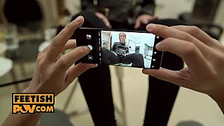 Nesty Gives Footjob And Rides Cock In Pov Scene