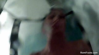 romi rain showers in nude solo masturbation scene