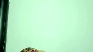 I try my first anal with a glass dildo, goth Latina style.