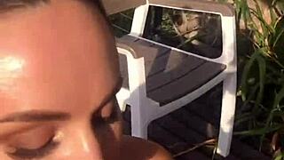 Hey, watch Lilu Moon suck that huge cock for POV creampie!