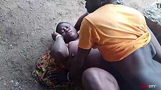 Ebony babe enjoys doggystyle fucking intensely