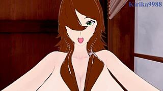 Mei Terumi and Konan in wild Naruto hentai sex