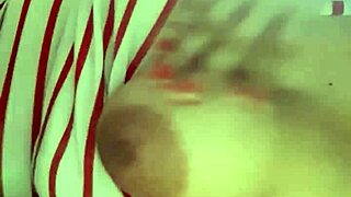 Latina masturbates to Christmas music!