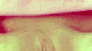 cheeeeekymissy shows extreme close up of her shaved pussy gaping.