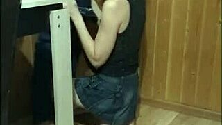 While guests walk by, I give great blowjob on balcony with monster cock 😏