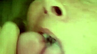 Amateur wife gives sloppy blowjob on date