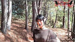 Gothic elf in forest