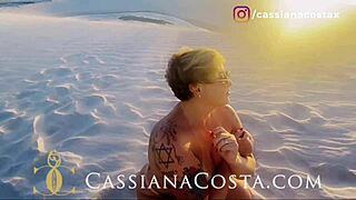 Milf Delivers Hot Footjob with Big Juicy Ass