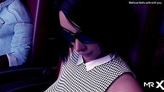 Caressing Cute Girl on Couch, Wanna Join?