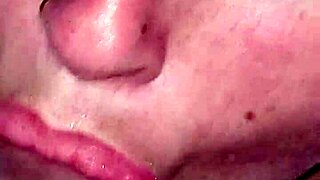 She deepthroats the cock until swallowing every last drop of cum