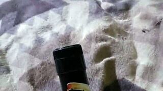 Nybutterscotch's new toy: husband watches her masturbate and squirt close up