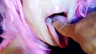 Amateur babe swallows massive cock like a pro!
