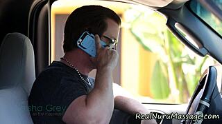 Hot latina masseuse gives hardcore nuru massage fuck