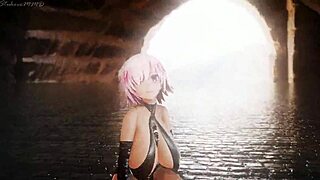 Mashu Kyreilight in MMD Lupin R18