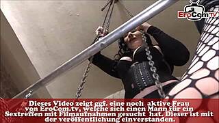 german slut tied up and brought to orgasm in bdsm