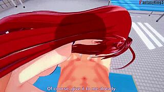 rias gremory begs for sex in the bathroom wearing a see-through bikini 😍