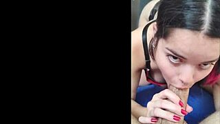 watch white wolf suck monster cock before riding in pov.