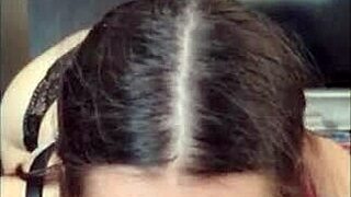 watch white wolf suck monster cock before riding in pov.