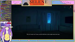 Selene reaches orgasm in this anime game.