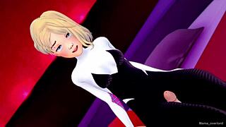 Spider Gwen Wants to Fuck Using Her Suit in Love Hotel