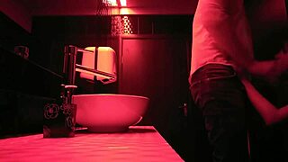 Intense bathroom sex for the couple!