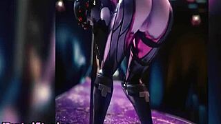 Her First Time Taking Two Dicks in Hentai Game Play