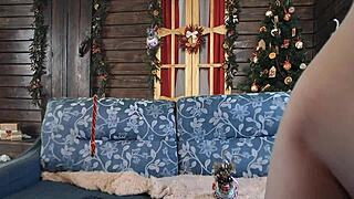 Teen 18+ performs amateur striptease with clothes ripped