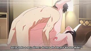 naughty milf bent over for uncensored assfucking with creampie finish. her big tits bounce with every thrust.