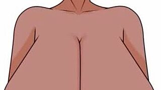 Hentai Babe's Big Tits Painted in Wild Action!