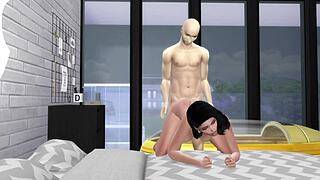 Hey, European parody of Sims4 porn with Spanish Lorena Sanchez