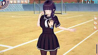 Explosive busty JK gets big tits massaged in 3D anime