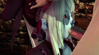 Overlord 3D Hentai: Shalltear Bloodfallen Offers Uncensored Blowjob in Wild Scene.