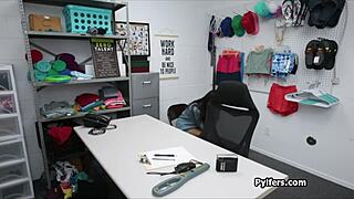 Did the stealing Latina teen meet the guard's cock?