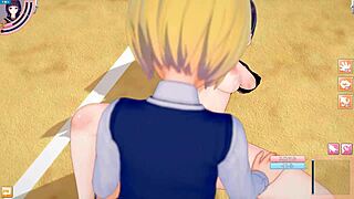 Explosive busty JK gets big tits massaged in 3D anime