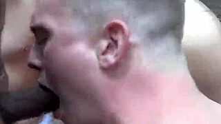 Gay Troopers Bang Hard in Public Woods Orgy