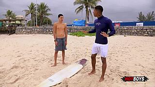 Fucking that naughty surfer's ass in POV, so gay and fetishy!