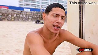 Fucking that naughty surfer's ass in POV, so gay and fetishy!